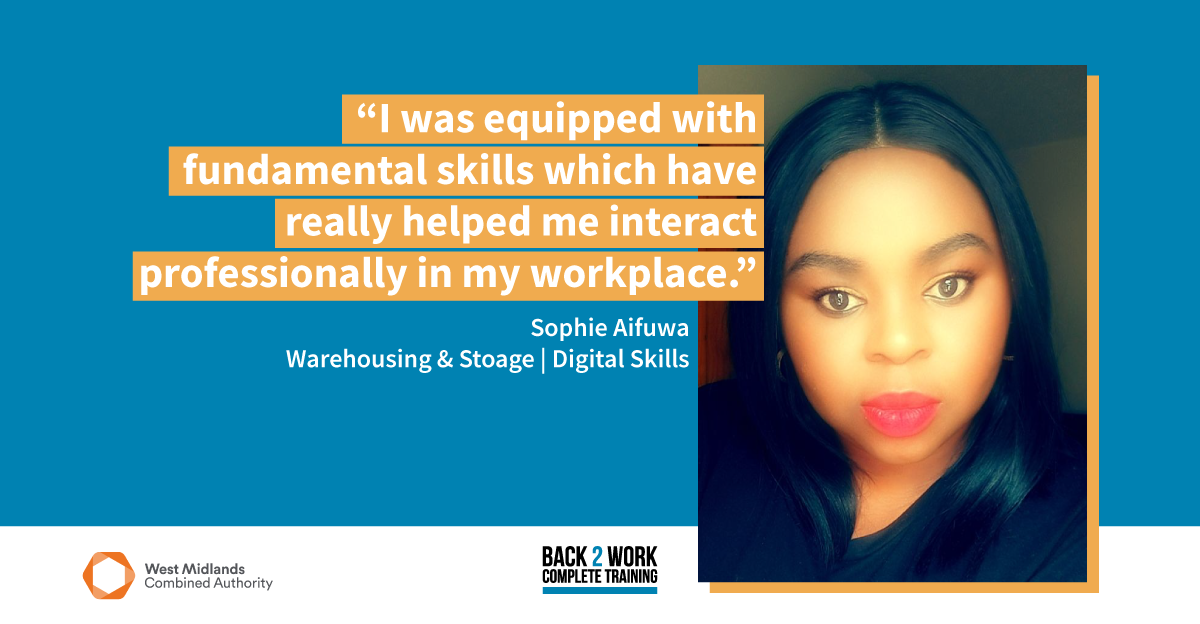 Learner Feedback | Sophie Aifuwa - Back2Work Complete Training