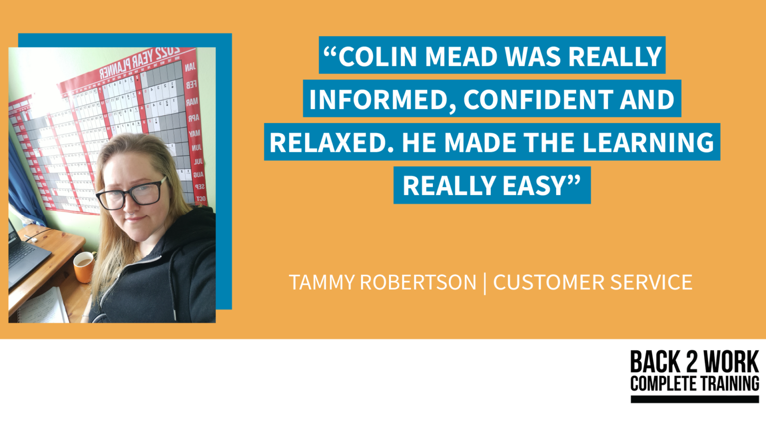 Learner Feedback | Tammy Robertson - Back2Work Complete Training